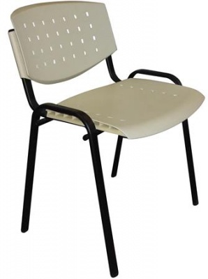 Tárgyalószék lyukacsos műanyag, "Taurus" csontszín