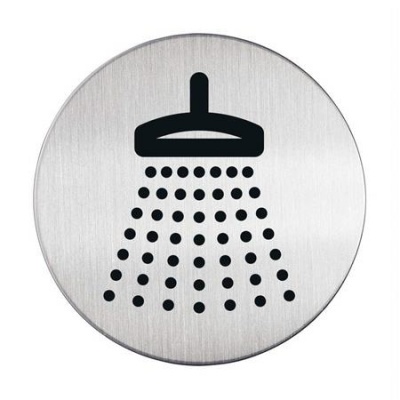 Információs tábla, rozsdamentes acél, DURABLE "Zuhany"