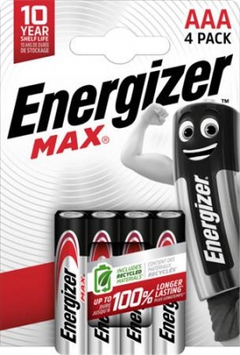 Elem, AAA mikro, 4 db, ENERGIZER "Max"