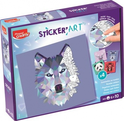 Kreatív matricás készlet, állatok, MAPED CREATIV "Sticker` Art"
