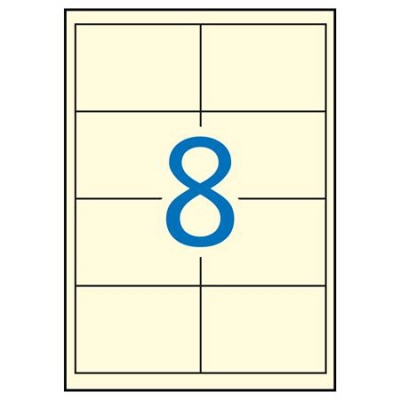 Etikett, 97x67,7 mm, színes, APLI, krémszínű, 160 etikett/csomag