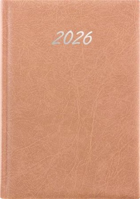 Naptár, tervező, A5, napi, DAYLINER, "Rebel", bézs