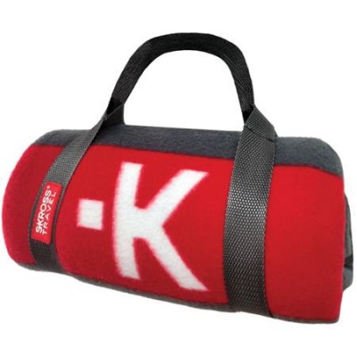 Utazótakaró, polár, hordozópánt, SKROSS, piros-szürke