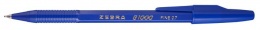 Golyóstoll, 0,24 mm, kupakos, ZEBRA "B1000", kék